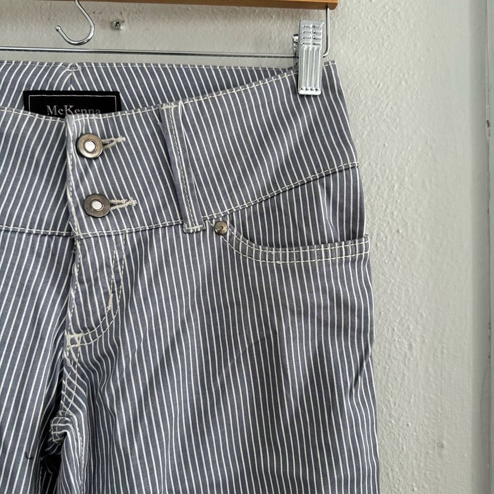 McKenna Railroad Pin Striped Sailor High Rise Pants sz: 25 - Picture 2 of 7